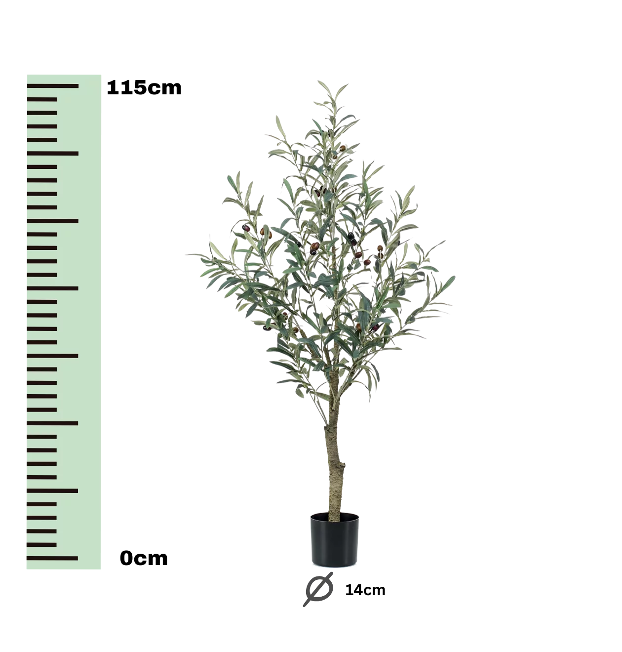 Künstlicher Olivenbaum | Olea europaea | +/- 115cm | ø 14cm Topf